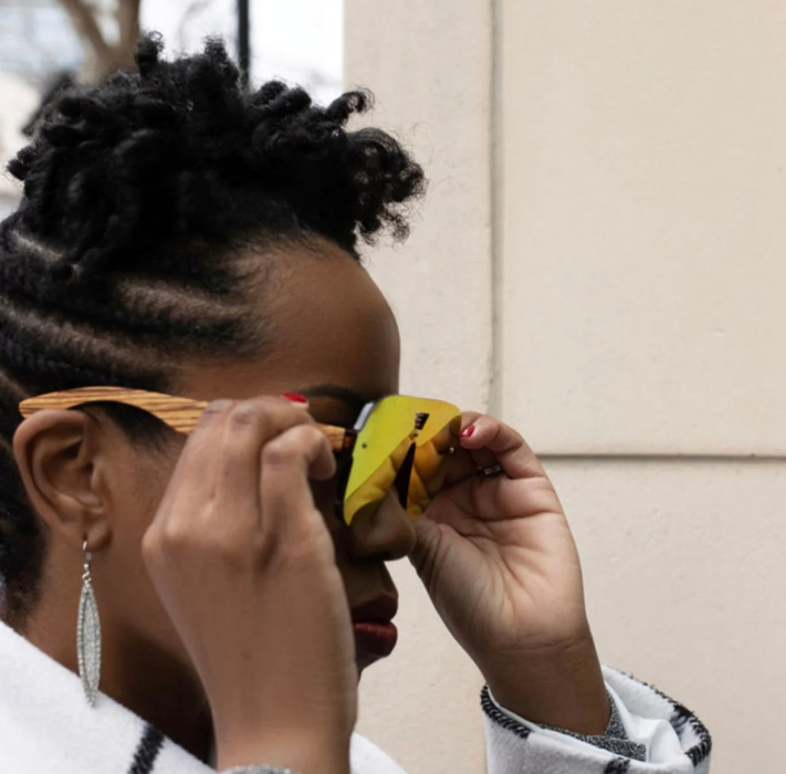 Orange polycarbonate lens reflector aviator sunglasses for wide nose bridge low nose bridge and low cheek bones 