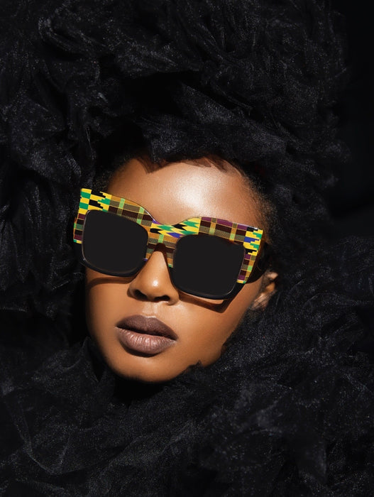 KB Kente Black Oversized Sunglasses