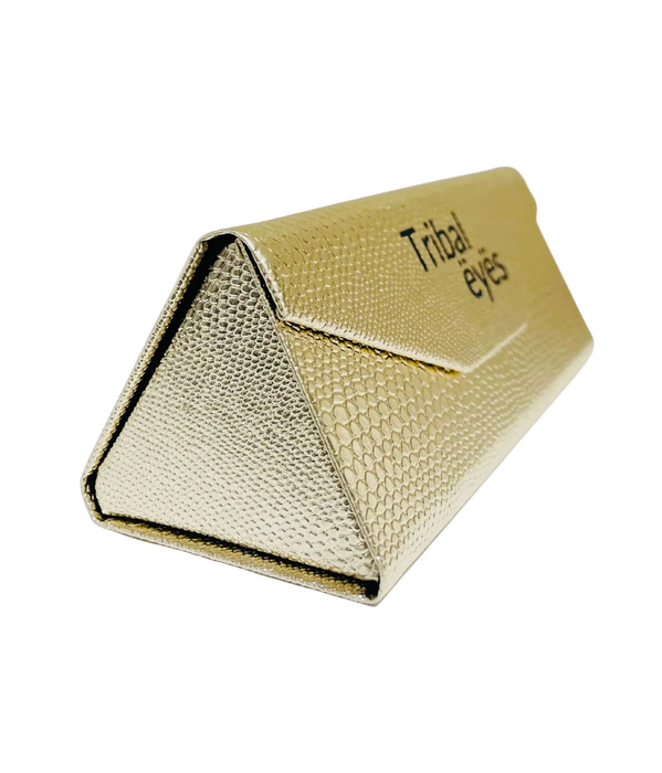 Gold Embossed Leather Case