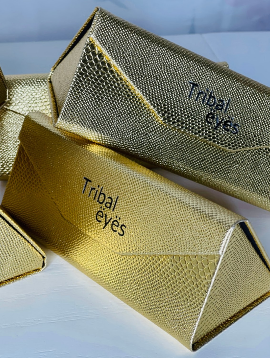 Gold Embossed Leather Case
