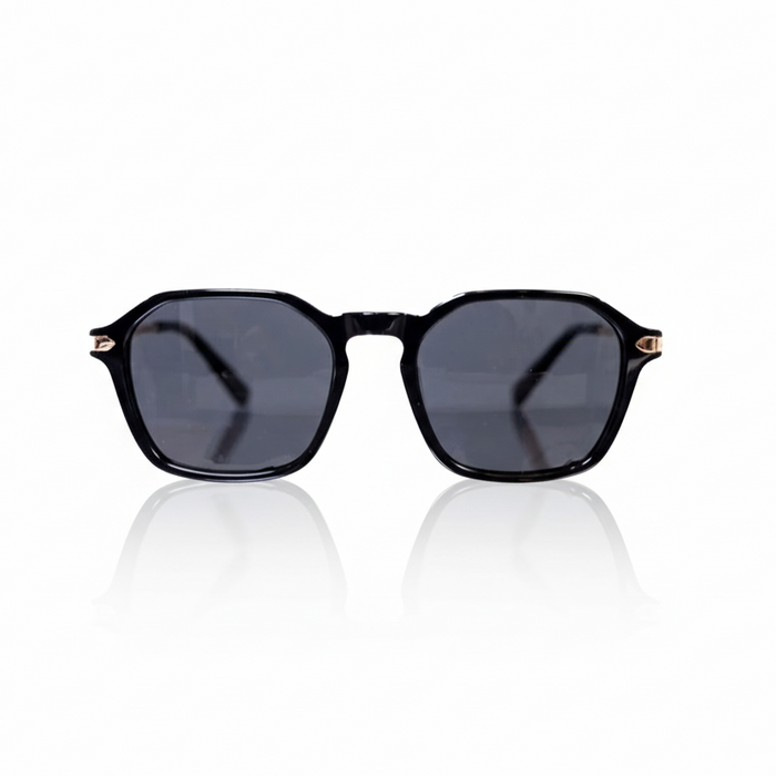 Tourmaline Black Square Sunglasses