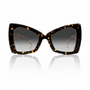 Tortoise shell oversized cat eye butterfly shaped sunglasses for wide nose bridge low nose bridge and high cheek bones 